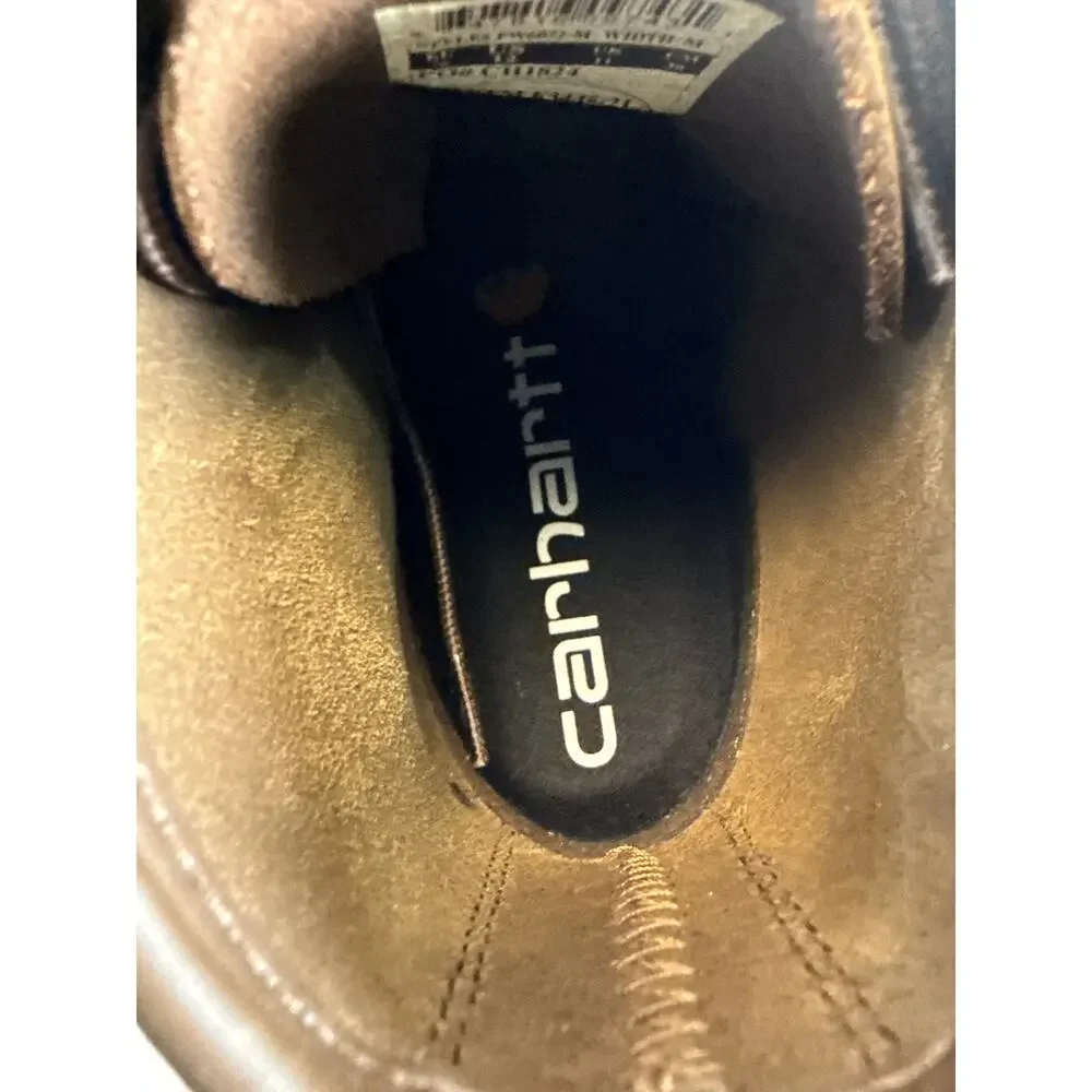 Carhartt Work Boot‎ Mens 12 Brown Nubuck Leather Soft Moc Toe FW6072